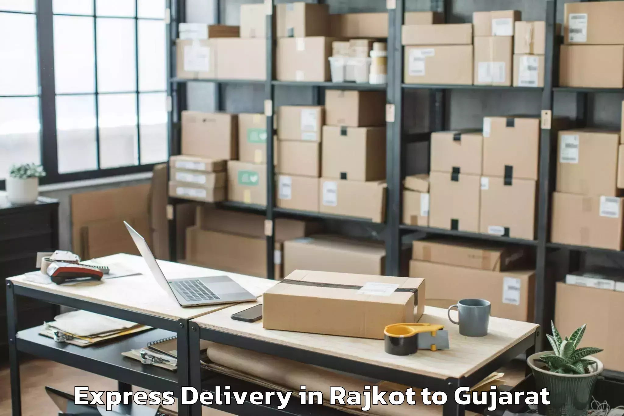 Top Rajkot to Kalol Express Delivery Available